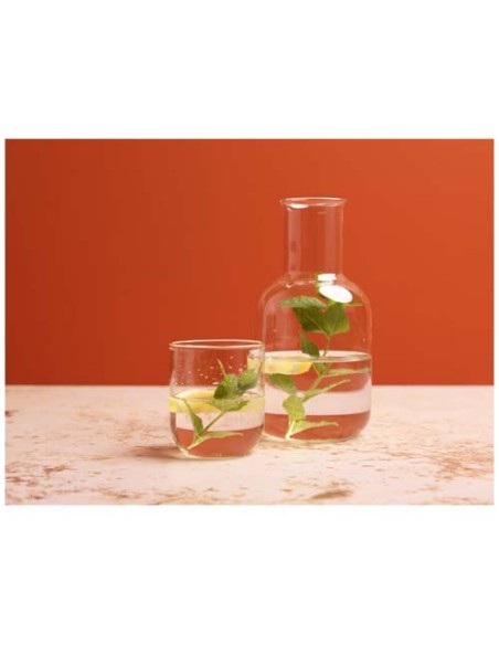 Set di caraffa e bicchieri in vetro con finitura opaca Amelie