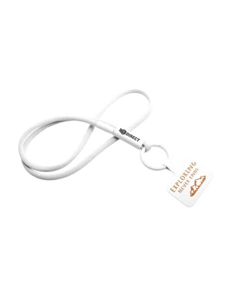 Lanyard con supporto per telefono e tubetto in plastica riciclata Tubyard