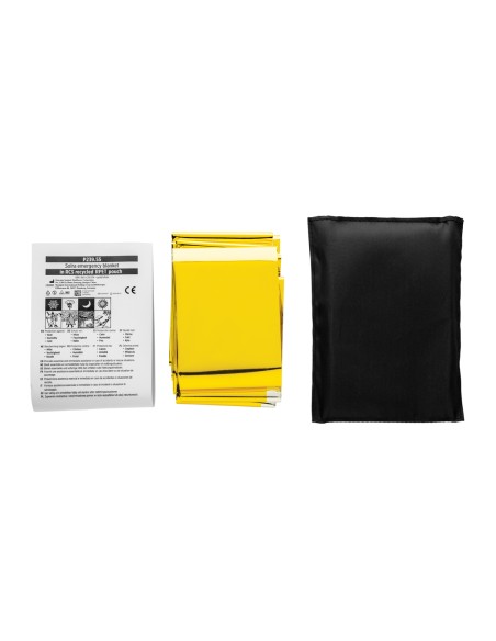 Coperta d'emergenza Solra in custodia rPET RCS