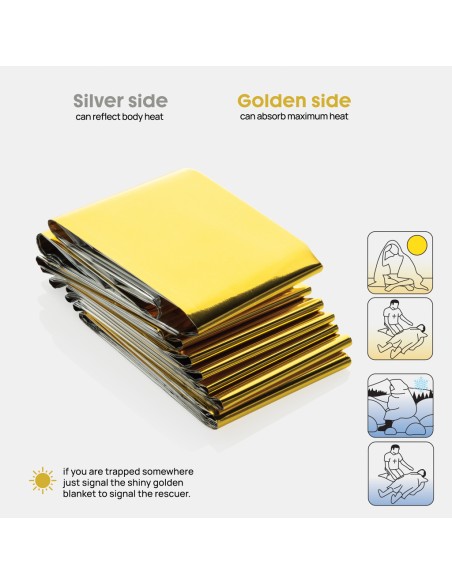 Coperta d'emergenza Solra in custodia rPET RCS