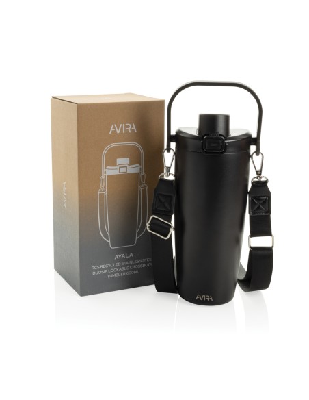 Tazza con tracolla Avira Ayala in rAcciaio RCS 600ml