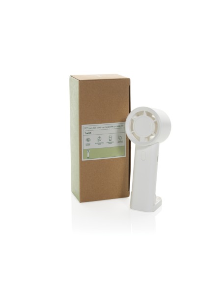 Ventilatore portatile ricarcabile Twist in rPlastica RCS