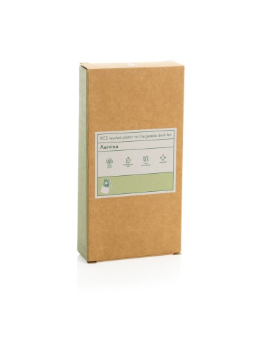 Ventilatore ricaricabile da tavolo Aervina uin rPlastica RCS