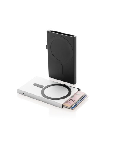 Porta carte magnetico RFID in alluminio per smartphone