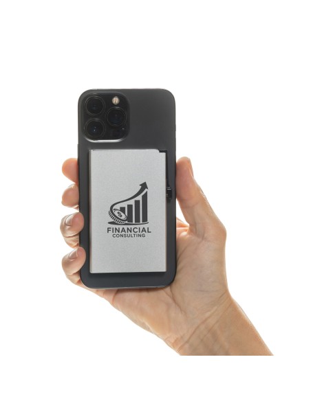 Porta carte magnetico RFID in alluminio per smartphone