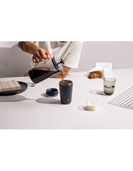 Bicchiere Topl in rAcciaio con tappo 360 brevettato 354ml