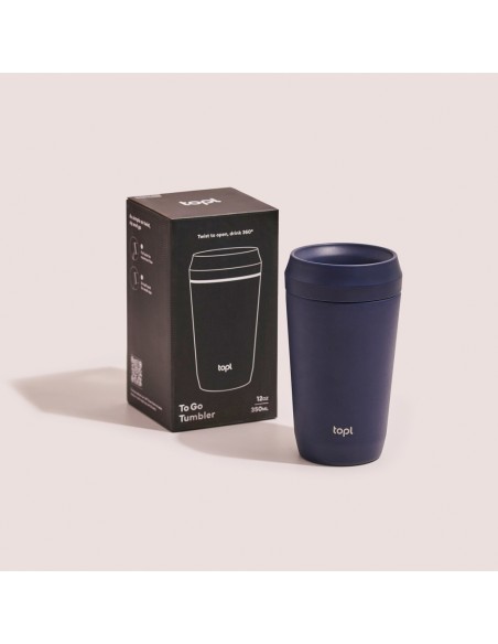 Bicchiere Topl in rAcciaio con tappo 360 brevettato 354ml