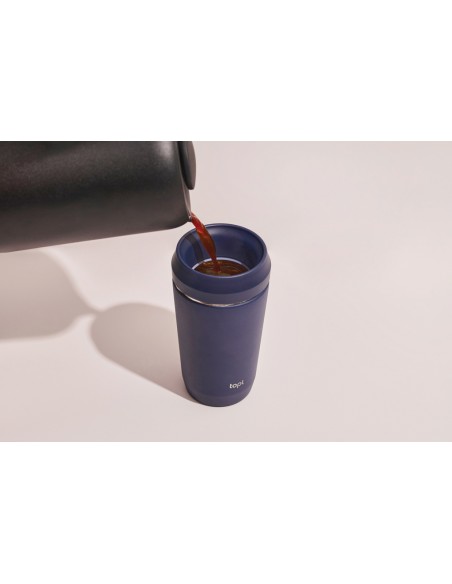 Bicchiere Topl in rAcciaio con tappo 360 brevettato 354ml