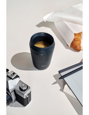 Bicchiere Topl in rAcciaio con tappo 360 brevettato 235ml