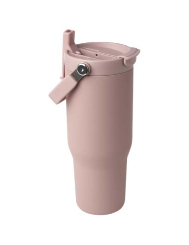 Bicchiere termico da 900 ml in acciaio inossidabile riciclato certificato RCS con sottovuoto in rame e coperchio a doppia fun