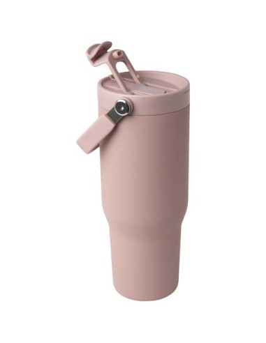 Bicchiere termico da 900 ml in acciaio inossidabile riciclato certificato RCS con sottovuoto in rame e coperchio a doppia fun