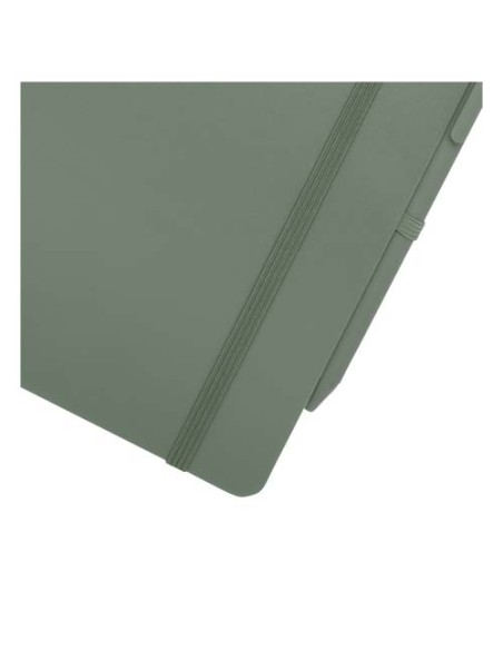 Blocco note formato A5 con copertina rigida in plastica recuperata in prossimità degli oceani e penna a sfera Thalaasa (inchi