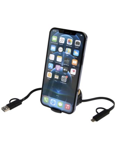 Cavo retrattile 5 in 1 in plastica riciclata da 100 cm per la sincronizzazione dei dati e la ricarica rapida da 45 W con dett