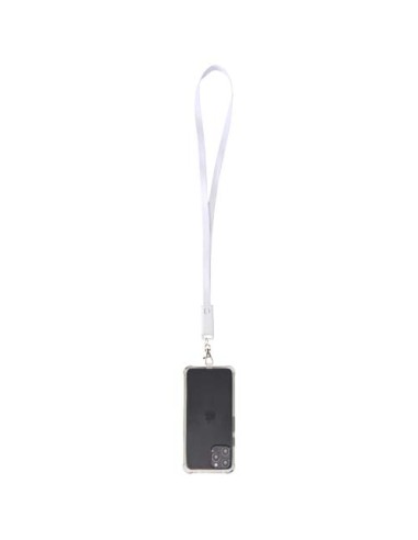 Lanyard per smartphone in plastica riciclata con cavo integrato per la sincronizzazione dati e la ricarica rapida 5 in 1 da 6