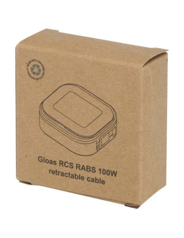 Cavo retrattile 5 in 1 in materiale riciclato con cavo retrattile per la sincronizzazione dei dati e la ricarica rapida da 10