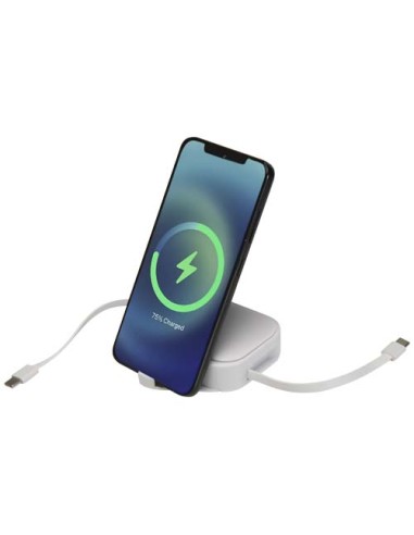 Cavo retrattile 5 in 1 in materiale riciclato con cavo retrattile per la sincronizzazione dei dati e la ricarica rapida da 10