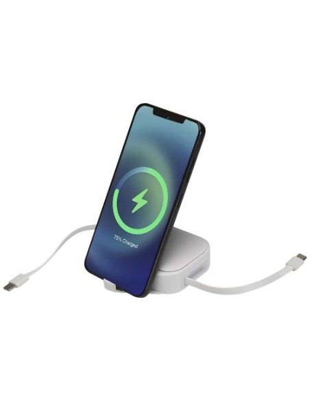 Cavo retrattile 5 in 1 in materiale riciclato con cavo retrattile per la sincronizzazione dei dati e la ricarica rapida da 10