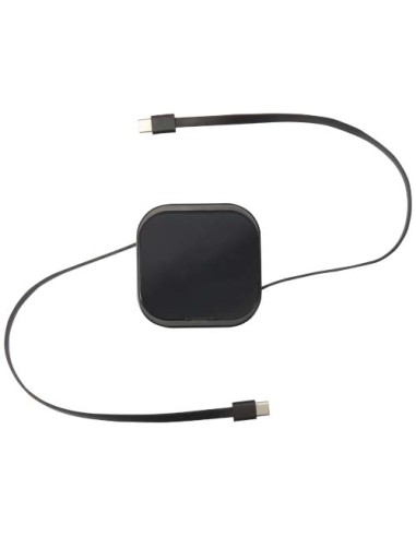 Cavo retrattile 5 in 1 in materiale riciclato con cavo retrattile per la sincronizzazione dei dati e la ricarica rapida da 10