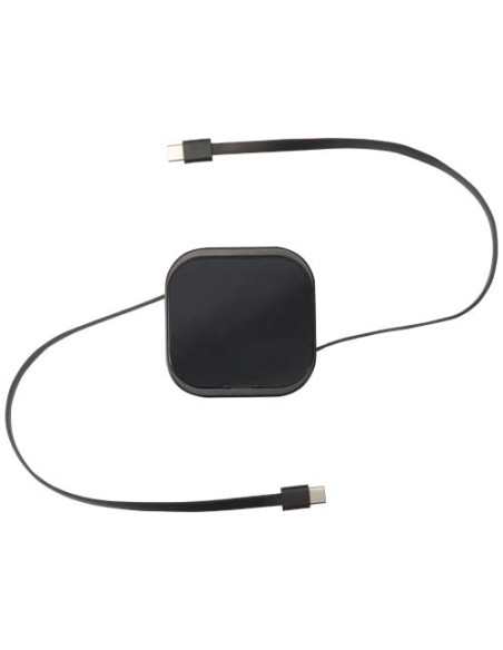 Cavo retrattile 5 in 1 in materiale riciclato con cavo retrattile per la sincronizzazione dei dati e la ricarica rapida da 10