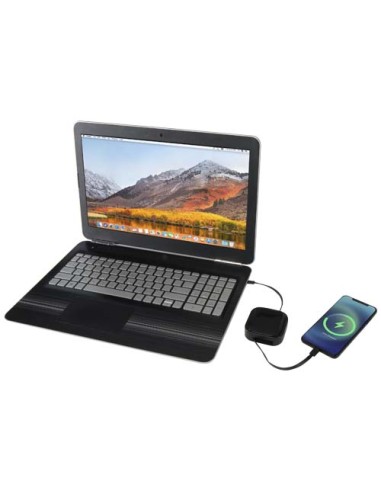 Cavo retrattile 5 in 1 in materiale riciclato con cavo retrattile per la sincronizzazione dei dati e la ricarica rapida da 10