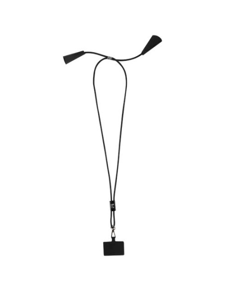 Lanyard per smartphone in plastica riciclata con cavo integrato per la sincronizzazione dati e la ricarica rapida 5 in 1 da 1