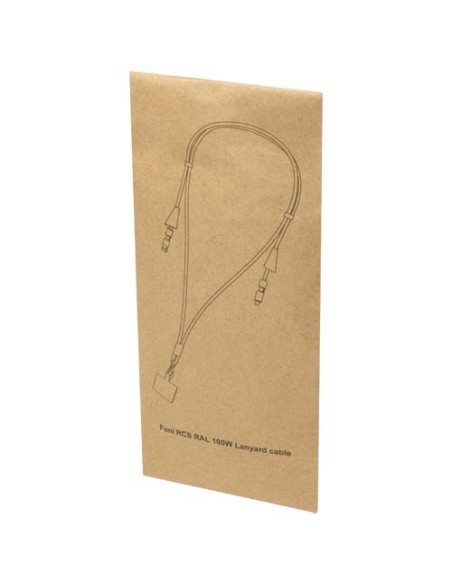 Lanyard per smartphone in plastica riciclata con cavo integrato per la sincronizzazione dati e la ricarica rapida 5 in 1 da 1