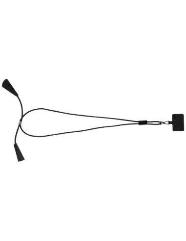 Lanyard per smartphone in plastica riciclata con cavo integrato per la sincronizzazione dati e la ricarica rapida 5 in 1 da 1