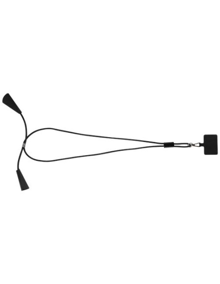 Lanyard per smartphone in plastica riciclata con cavo integrato per la sincronizzazione dati e la ricarica rapida 5 in 1 da 1