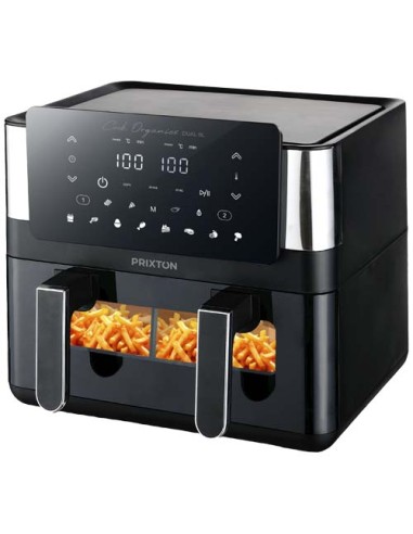Friggitrice ad aria da 8 litri con doppio cestello Prixton Cook Organics