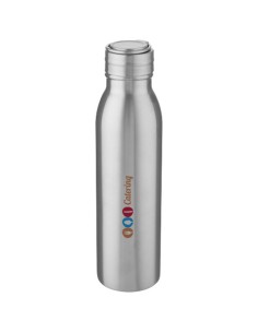Borraccia sportiva Harper da 700 ml in acciaio inossidabile con anello in metallo