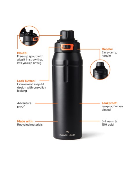 Bottiglia sportiva ermetica richiudibile Nordic Drift Trail