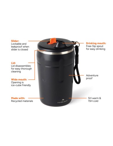 Tazza ermetica richiudibile Nordic Drift Trail RCS 350ML
