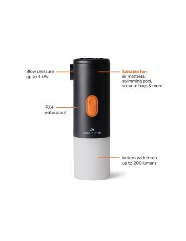 Pompa e luce da campeggio portatile Nordic Drift Titan