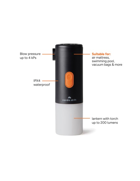 Pompa e luce da campeggio portatile Nordic Drift Titan