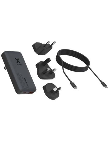 Set caricabatterie rapido da viaggio da 65 W con cavo e custodia Xtorm