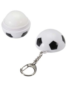 Lucidalabbra alla vaniglia a forma di pallone da calcio con fattore di protezione solare 15 e portachiavi Rami
