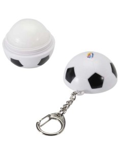 Lucidalabbra alla vaniglia a forma di pallone da calcio con fattore di protezione solare 15 e portachiavi Rami