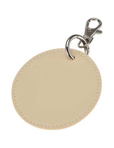 Portachiavi con charm a forma rotonda in materiale riciclato certificato GRS Resi Plus 