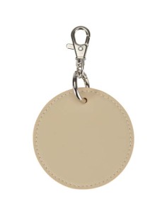 Portachiavi con charm a forma rotonda in materiale riciclato certificato GRS Resi Plus 