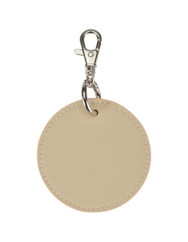 Portachiavi con charm a forma rotonda in materiale riciclato certificato GRS Resi Plus 