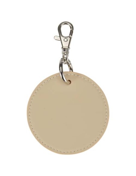 Portachiavi con charm a forma rotonda in materiale riciclato certificato GRS Resi Plus 