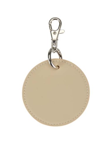 Portachiavi con charm a forma rotonda in materiale riciclato certificato GRS Resi Plus 