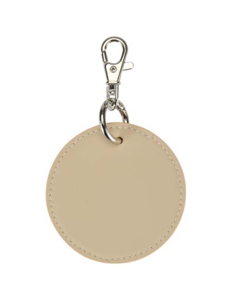 Portachiavi con charm a forma rotonda in materiale riciclato certificato GRS Resi Plus 