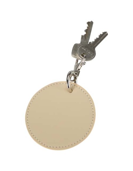 Portachiavi con charm a forma rotonda in materiale riciclato certificato GRS Resi Plus 