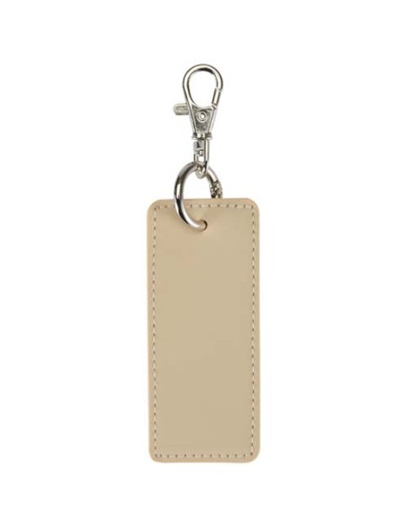 Portachiavi con charm a forma rettangolare in materiale riciclato certificato GRS Resi Plus