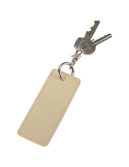 Portachiavi con charm a forma rettangolare in materiale riciclato certificato GRS Resi Plus