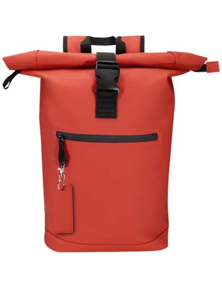 Portachiavi con charm a forma rettangolare in materiale riciclato certificato GRS Resi Plus