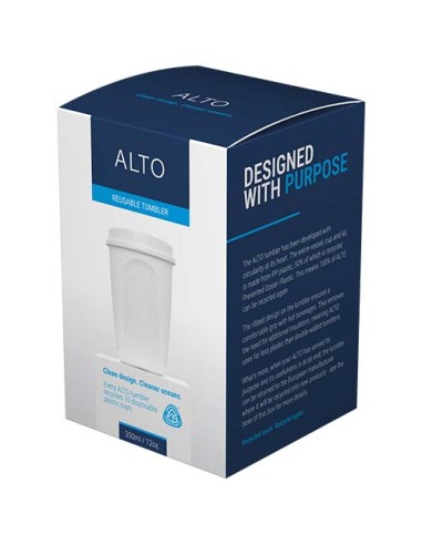 Bicchiere da 350 ml con coperchio a 360° Alto POP