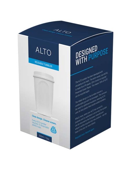 Bicchiere da 350 ml con coperchio a 360° Alto POP