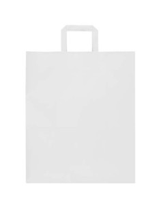 Sacchetto di carta da 80-90 g/m² con manici piatti , 32 x 17 x 39 cm Kraft